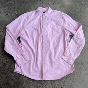 Banana Republic Shirt Mens XL Pink Grant Fit Oxford Button Down Long Sleeve